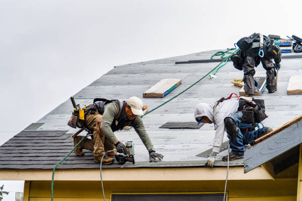 Professional Gutter Installation technician working in Dunstable, MA